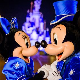 Mickey Mouse and Minnie Mouse at Disneyland Paris