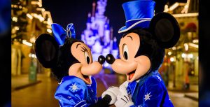 Mickey Mouse and Minnie Mouse at Disneyland Paris