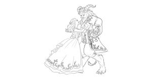Beauty and the Beast coloring pages