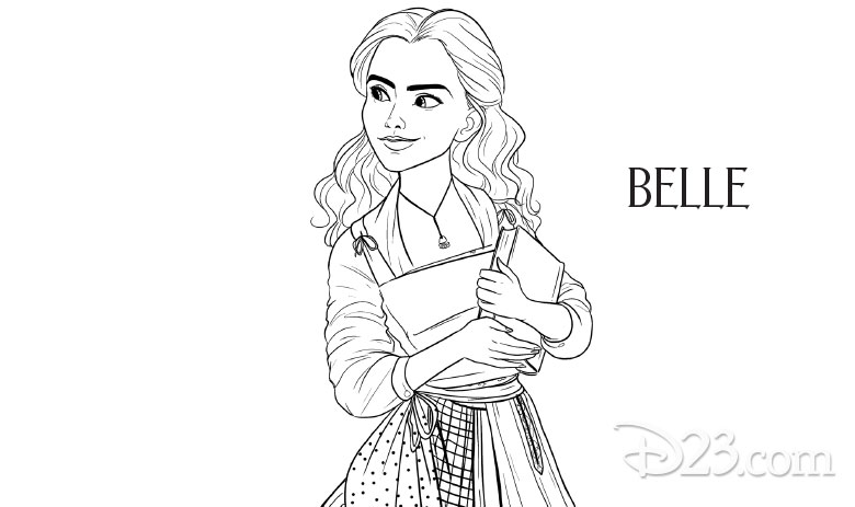Beauty and the Beast coloring pages - Belle