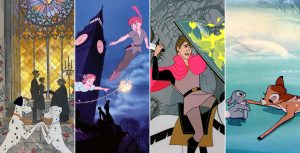 Lady and the Tramp, Peter Pan, Sleeping Beauty, and Bambi