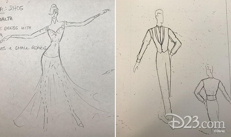 Dancing with the Stars Season 24 Disney night costume sketches