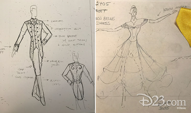 Dancing with the Stars Season 24 Disney night costume sketches