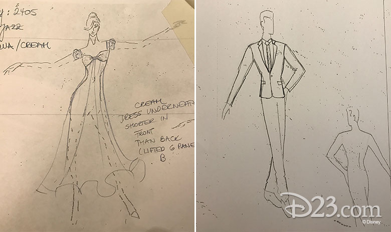 Dancing with the Stars Season 24 Disney night costume sketches