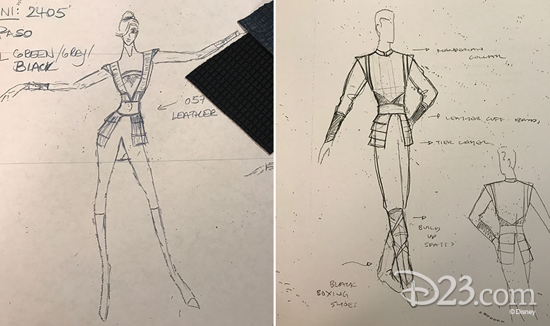 Dancing with the Stars Season 24 Disney night costume sketches