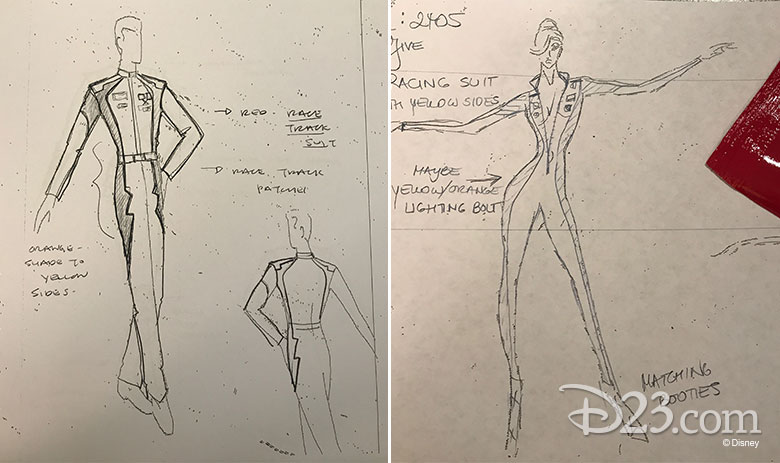 Dancing with the Stars Season 24 Disney night costume sketches