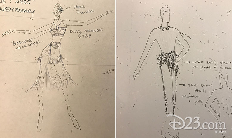 Dancing with the Stars Season 24 Disney night costume sketches