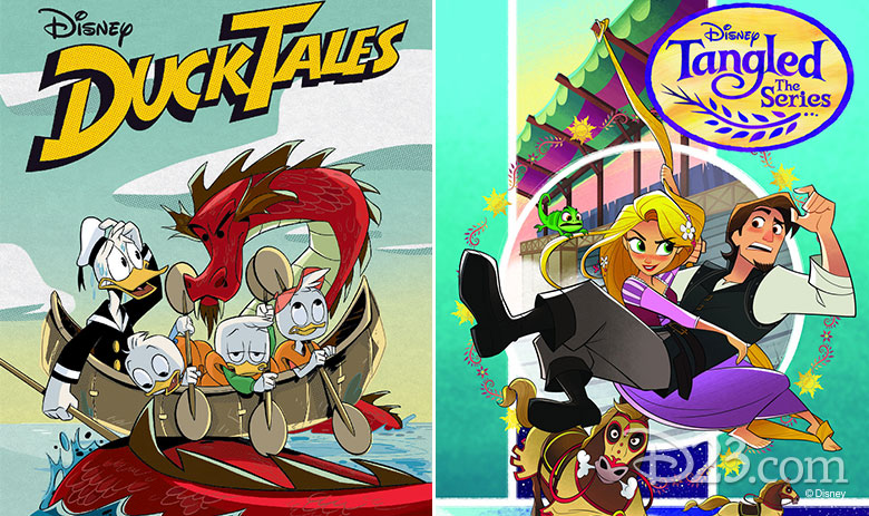 Ducktales and Tangled comic covers