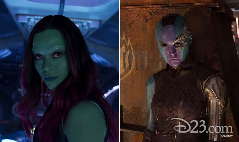 Gamora and Nebula from Guardians of the Galaxy Vol. 2