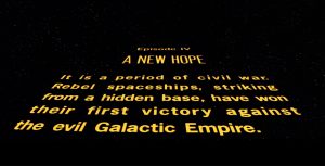 Star Wars: A New Hope opening crawl