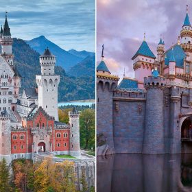Sleeping Beauty Castle real vs Disney
