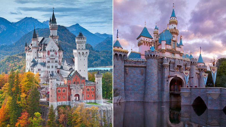 Sleeping Beauty Castle real vs Disney