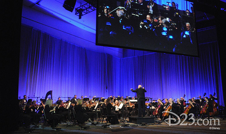 John Williams conducting and orchestra