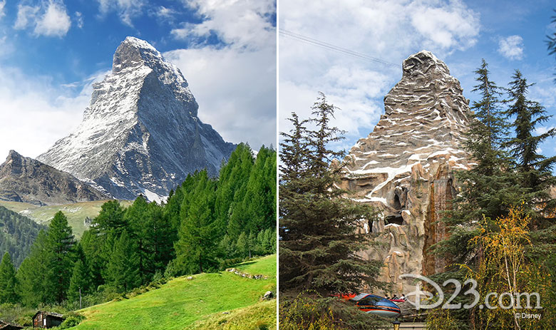 Matterhorn real vs Disney