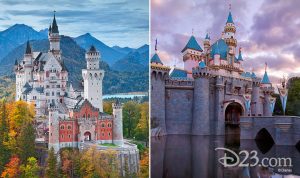 Sleeping Beauty Castle real vs Disney