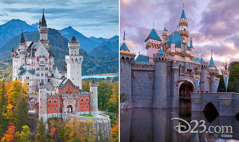 Sleeping Beauty Castle real vs Disney