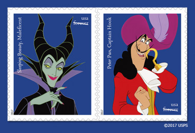 USPS Disney villain stamps