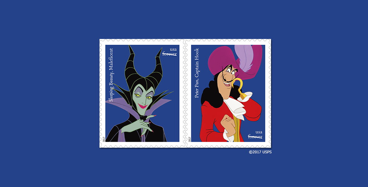 USPS Disney villain stamps