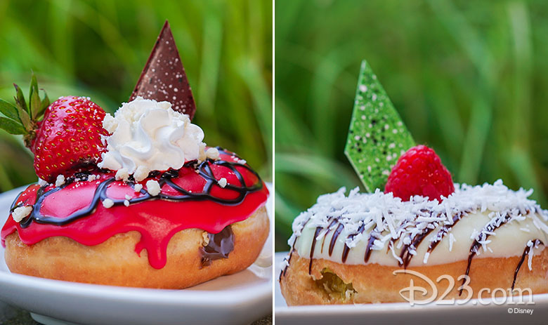 Royal Strawberry doughnut and Pineapple Coconut Delight