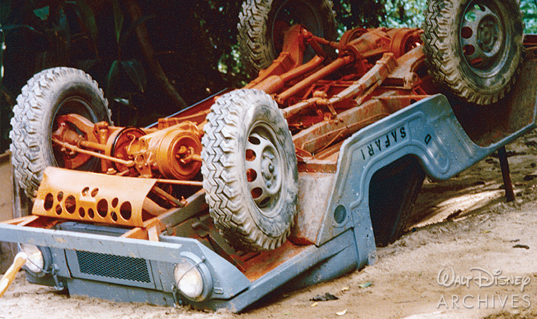 Jungle Cruise campsite jeep