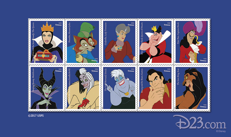 USPS Disney villain stamps
