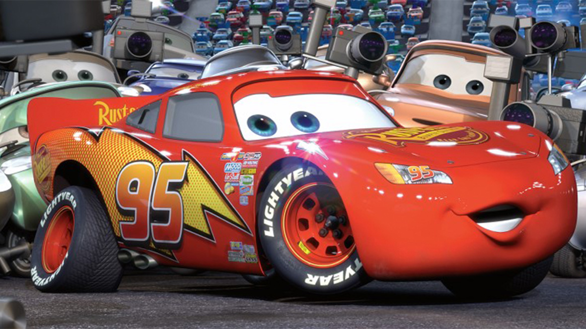 A still of Lightning Mcqueen. 