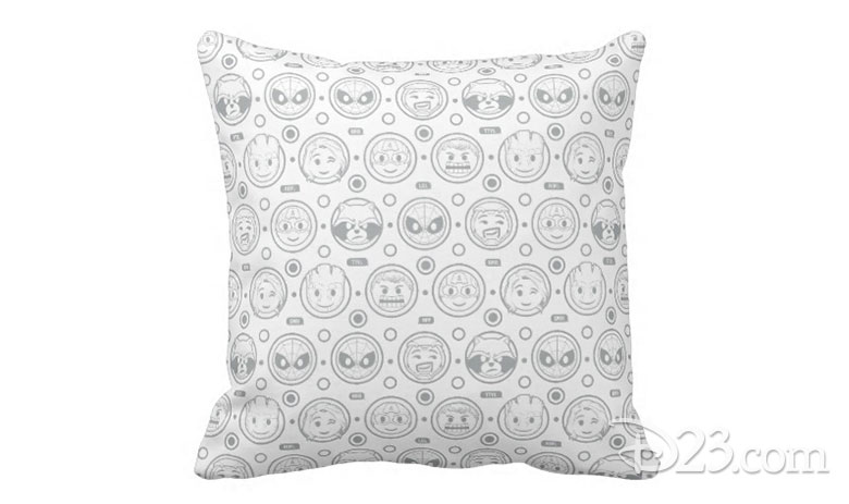 Marvel Emoji Characters Outline Pattern Throw Pillow