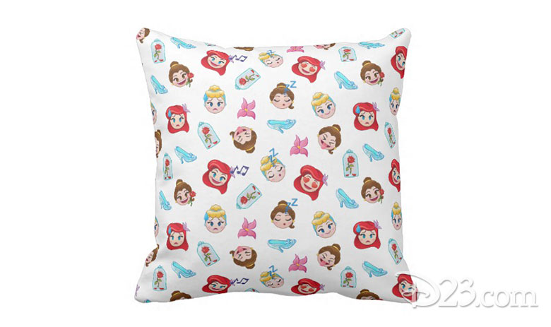 Princess Emoji Pattern Throw Pillow