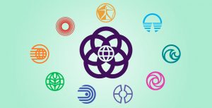 Epcot Center Pavilion logos