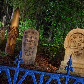 Haunted Mansion graveyard