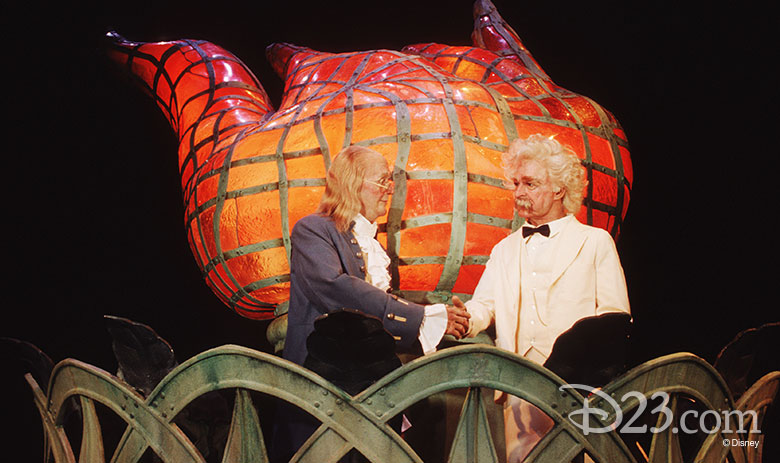 Ben Franklin and Mark Twain audio-animatronics