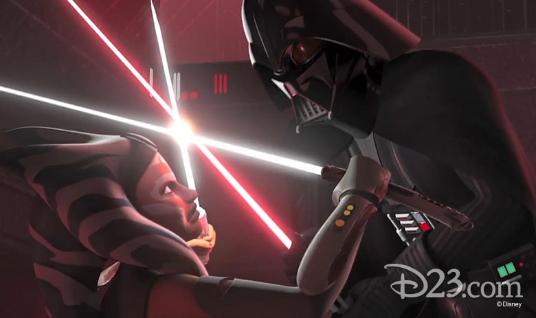 Ahsoka fights Darth Vader