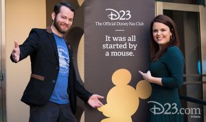 Joey Paul Zimmerman and Kimberly J. Brown at the Halloweentown screening D23 event
