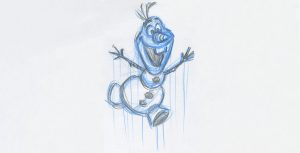 Olaf Macy's Day Parade balloon sketch