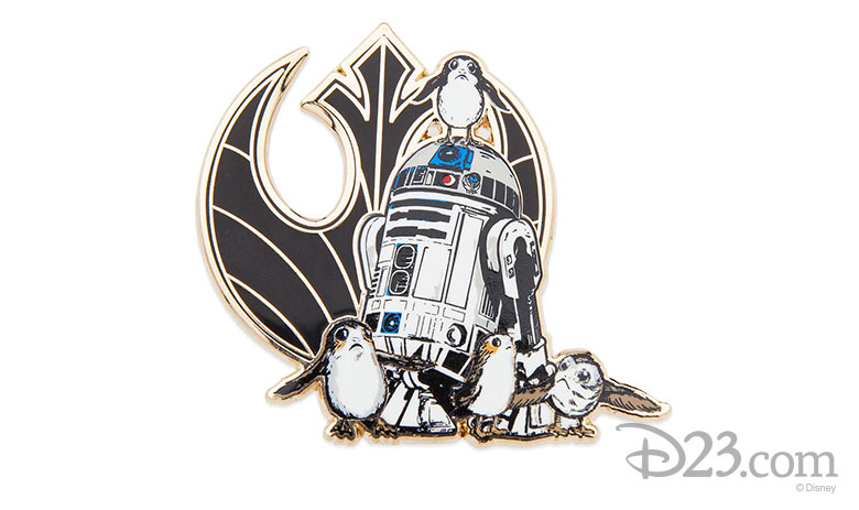 R2-D2 and Porgs Pin and Lithograph Set