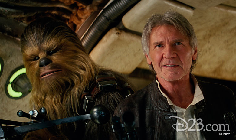 Chewbacca and Han Solo from The Force Awakens