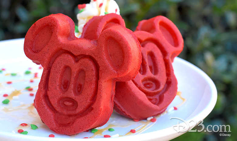 Red Velvet Mickey Waffles