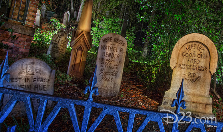 Haunted Mansion tomb stones