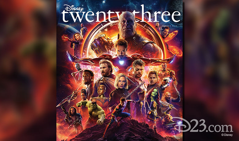 Disney twenty-three Summer 2018 Avengers: Infinity War cover