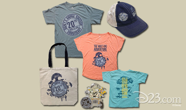 Disney's Animal Kingdom 20th anniversary merchandise