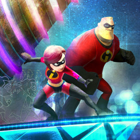 Incredibles paint the night float