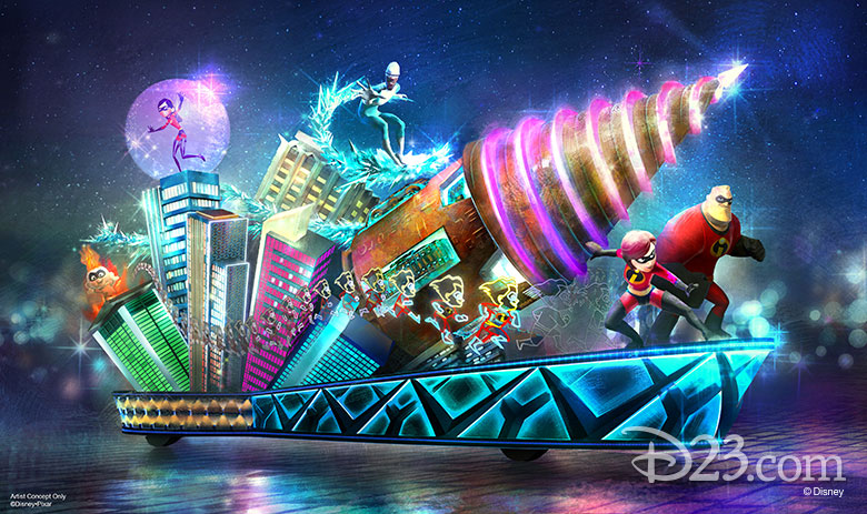 Incredibles paint the night float