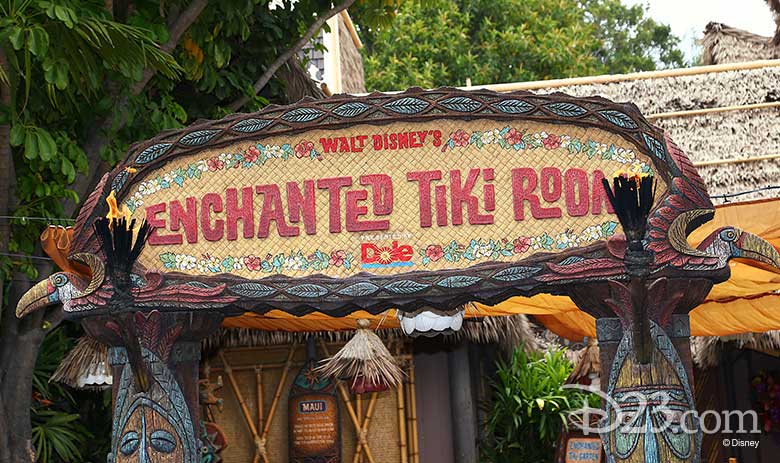 the entrance to the Enchanted Tiki Room