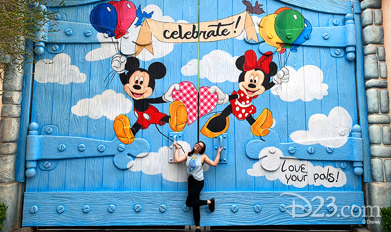 Mickey and Minnie celebration wall