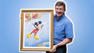 Mark Henn and his Mickey portrait