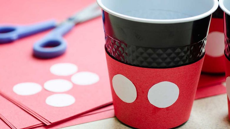 D23 Party Kit crafts Mickey party cups