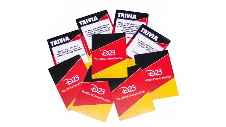 D23 party kit trivia cards