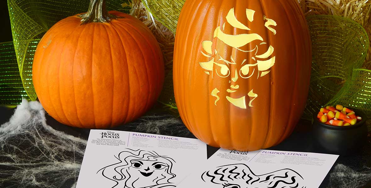 Sanderson Sisters Pumpkin Stencils D23