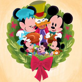 Disney artists holiday artwork