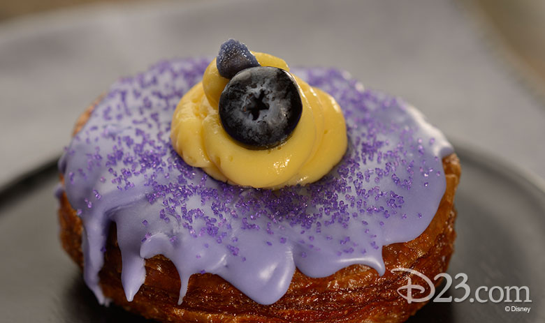 Violet Blueberry Vanilla Croissant Doughnut